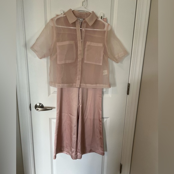 Rachel Zoe Pants - Rachel Zoe Pale Pink Two Piece Set